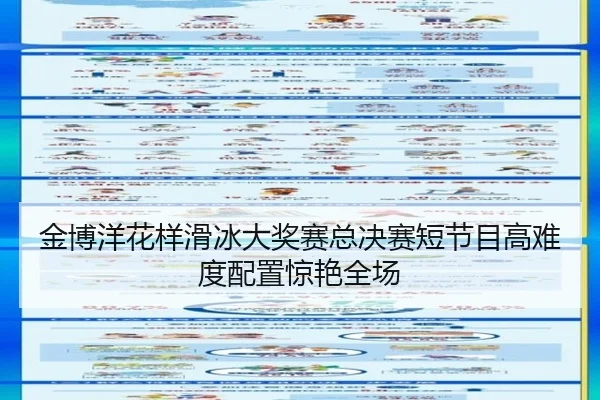 金博洋花样滑冰大奖赛总决赛短节目高难度配置惊艳全场